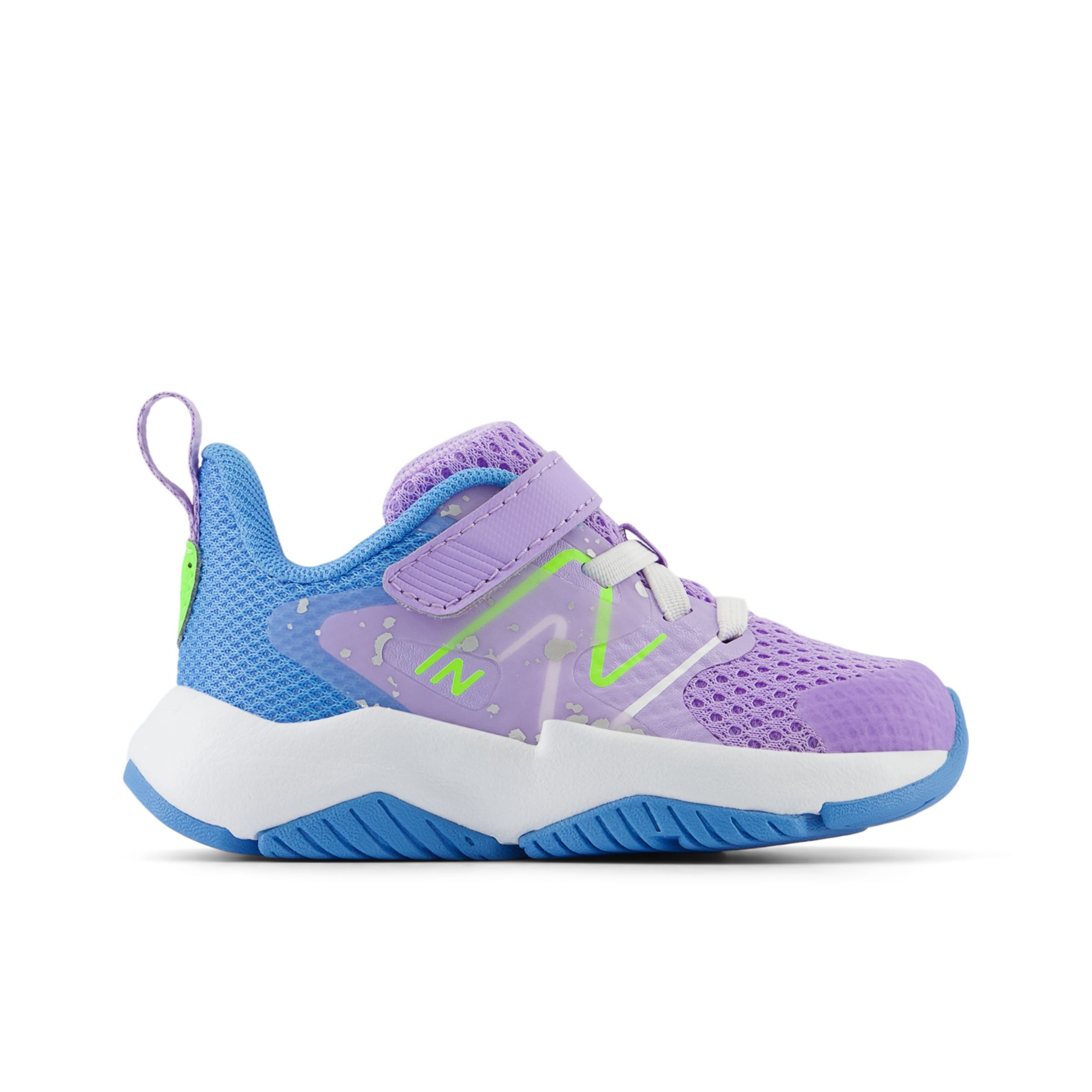 

New Balance Kids' Rave Run v2 Bungee Lace with Top Strap Purple/Blue/Green - Purple/Blue/Green