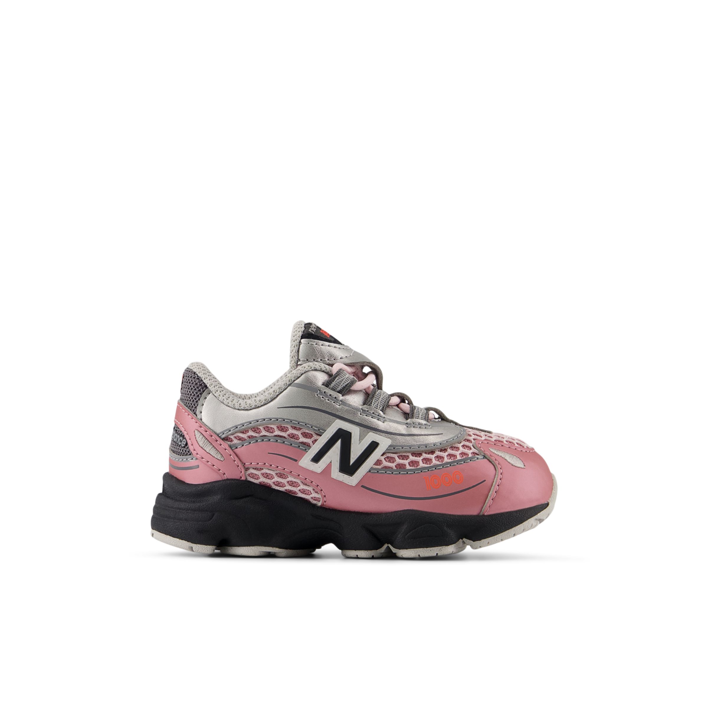

New Balance Kids' 1000 Bungee Lace Pink/Grey/Red - Pink/Grey/Red
