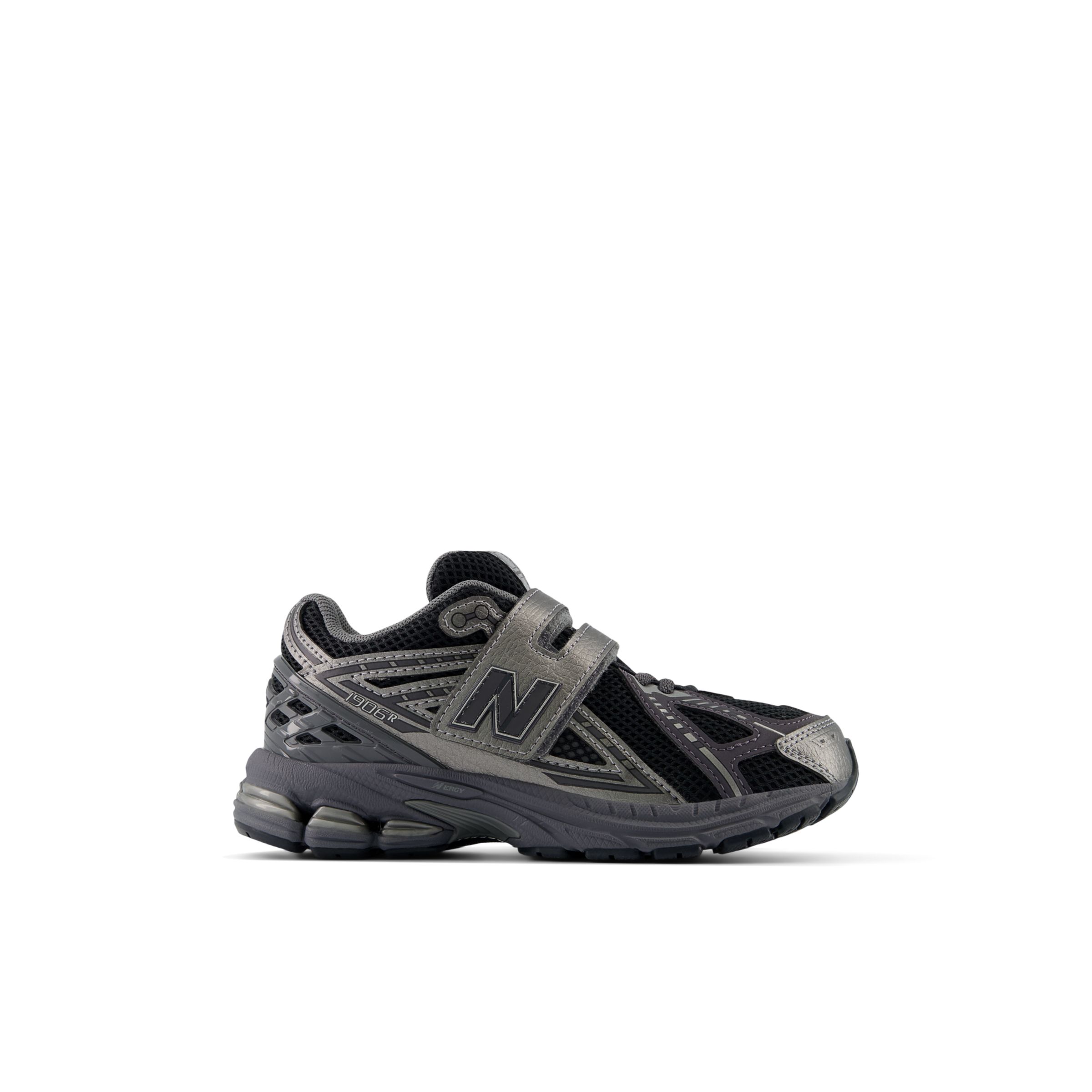 New Balance Infants' 1906 HOOK & LOOP in Black/Grey Synthetic, size 4.5