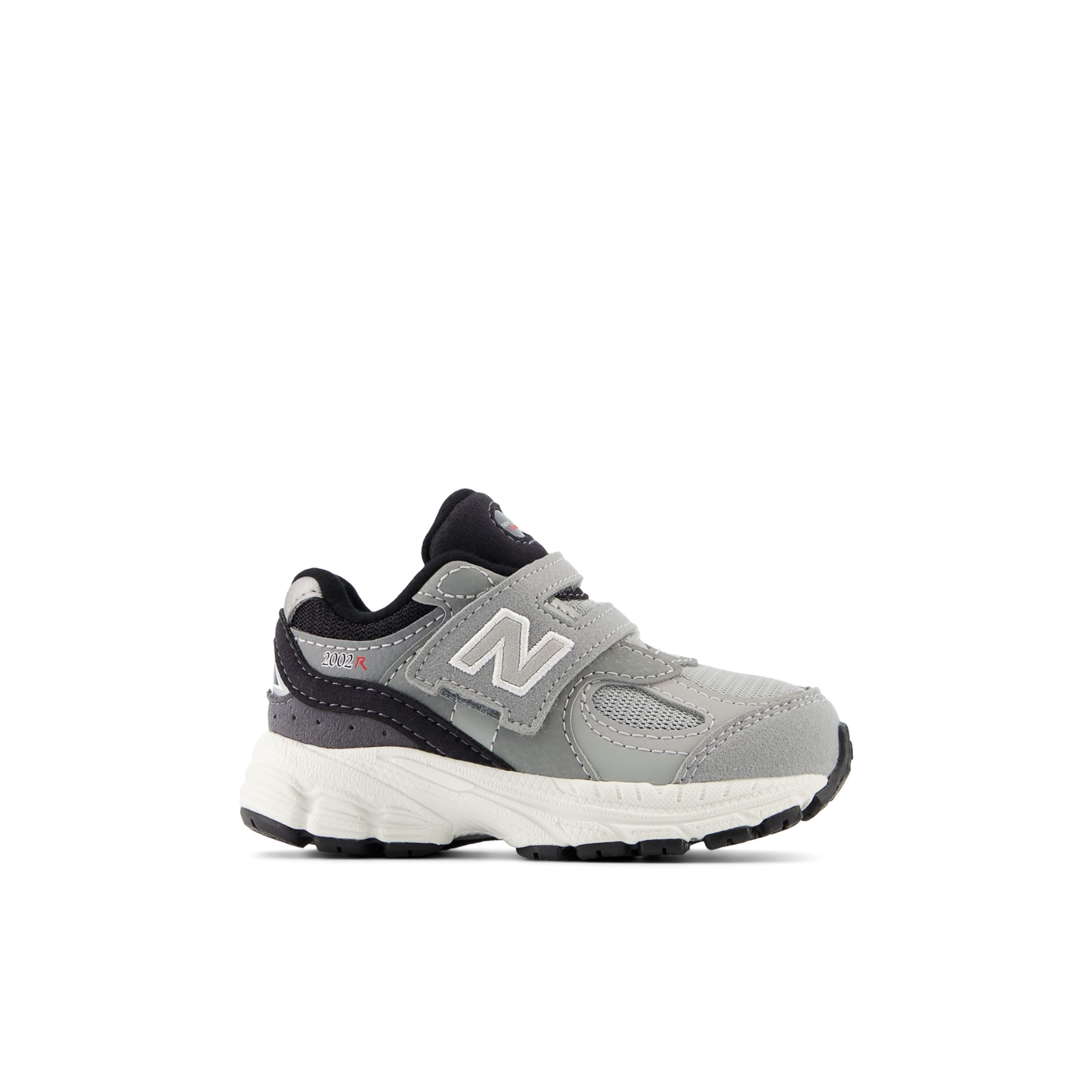 New Balance Enfant 2002 Hook & Loop en Gris/Noir, Leather, Taille 25.5