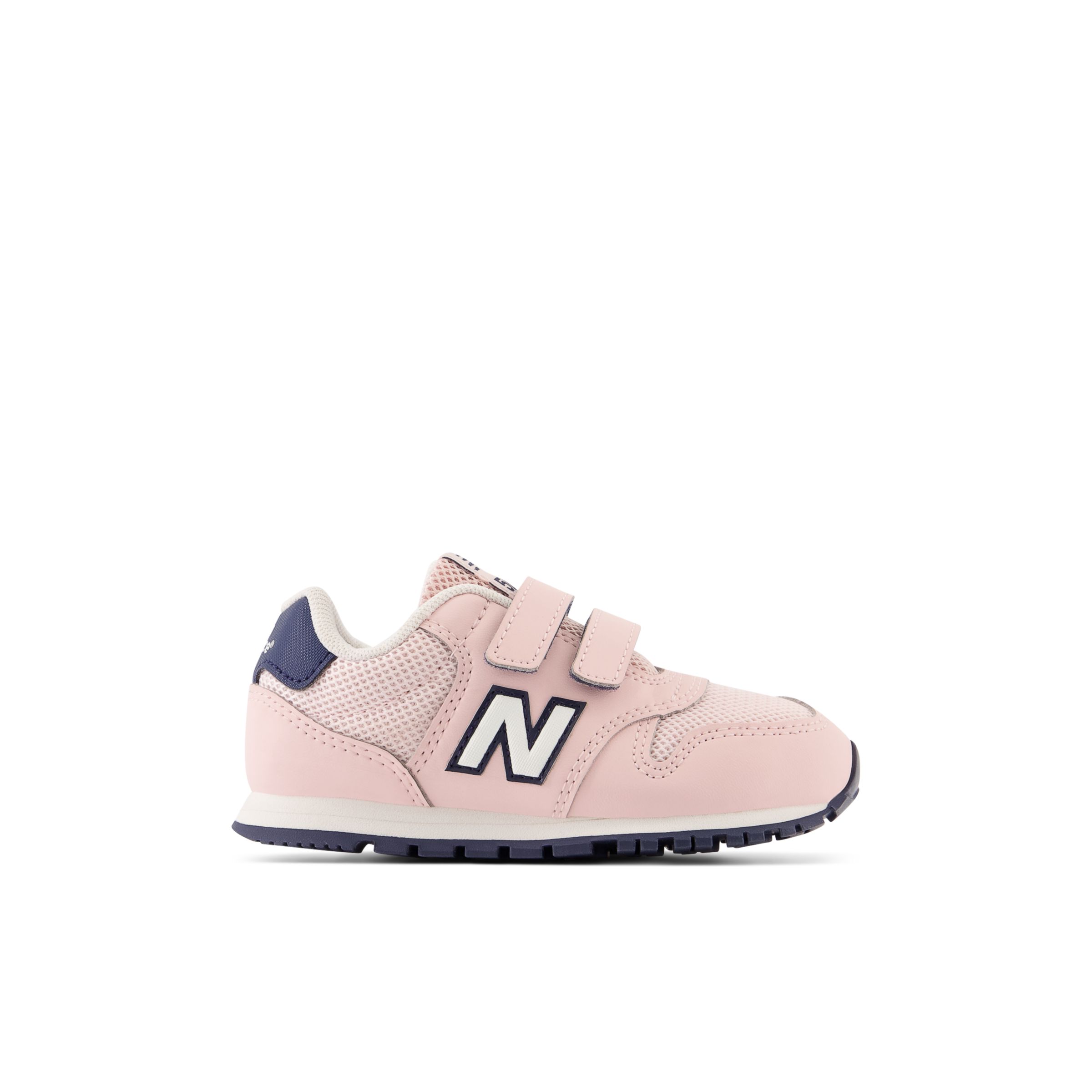 New Balance Enfant 500 Hook & Loop en Pink/Rose/Blue/Bleu, Synthetic, Taille 22.5