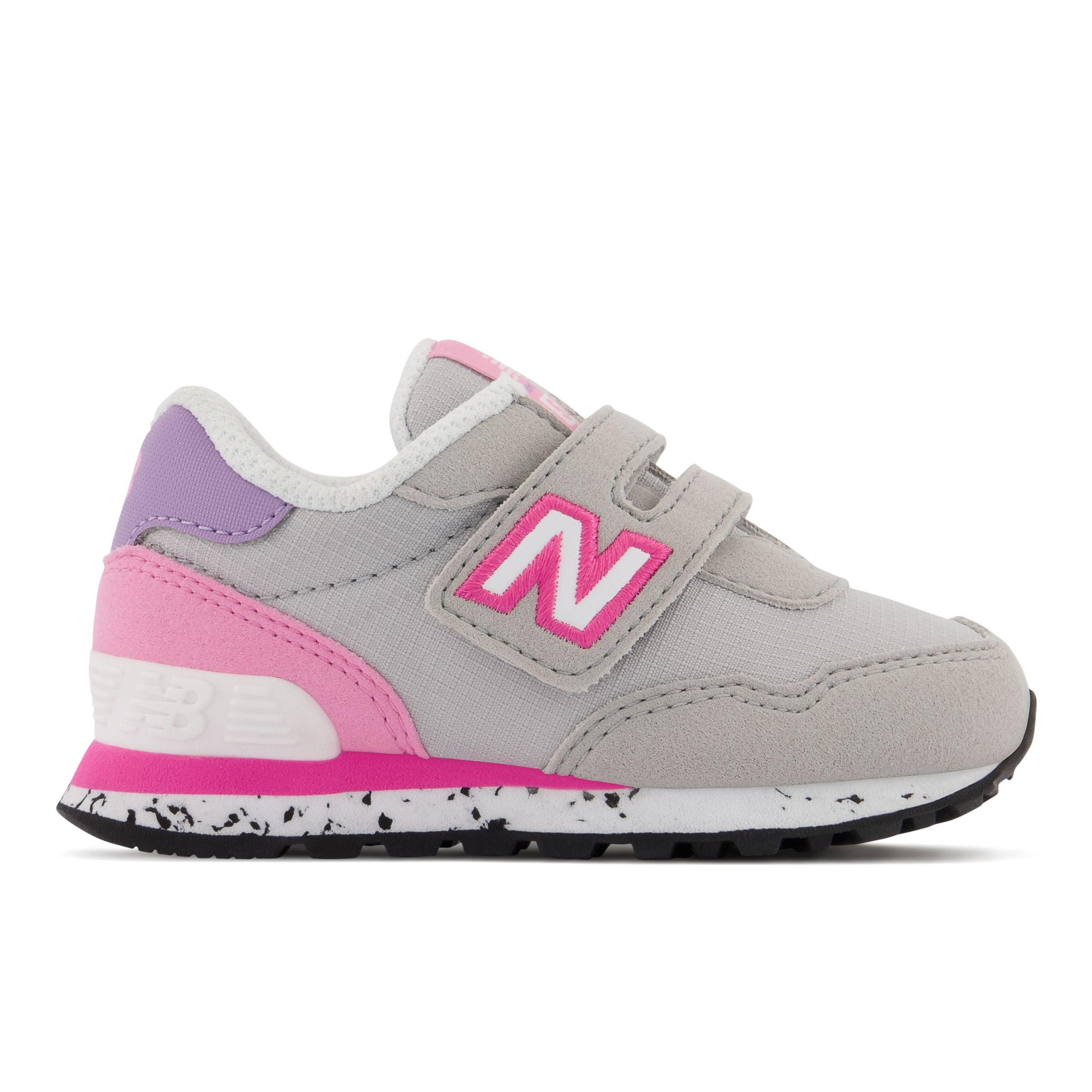 

New Balance Kids' 515 Hook & Loop Grey/Pink - Grey/Pink