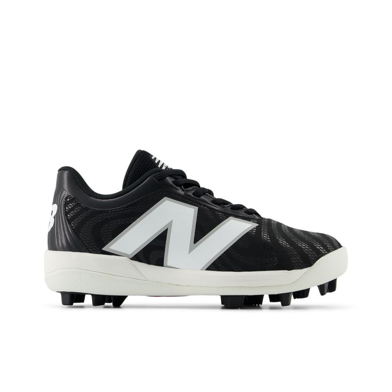 New Balance Youth Rubber-Molded Cleat — BLK/WHT