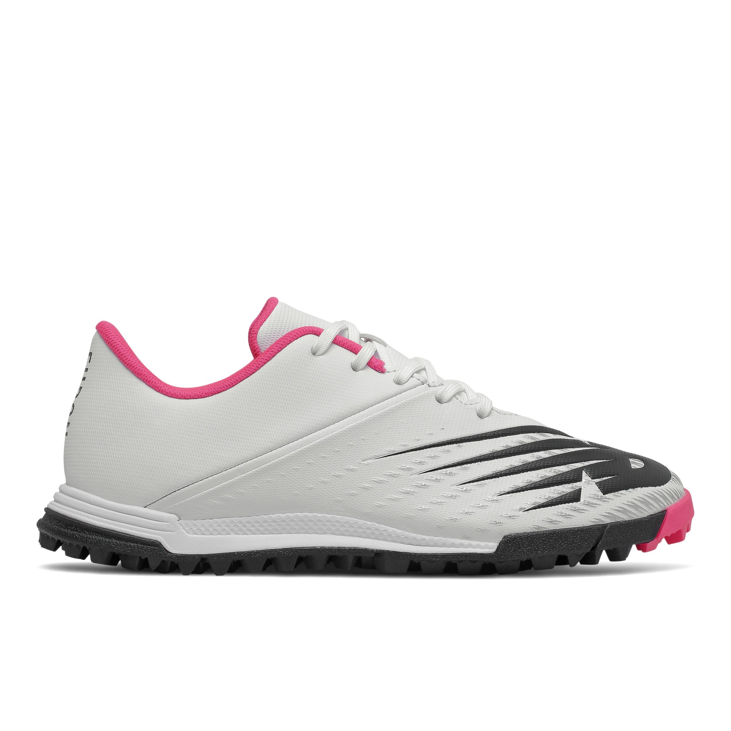 New Balance Niño Furon V6+ Dispatch Jnr TF in Blanca/Gris/Rosa, Synthetic, Talla 38 - JSF3TP65