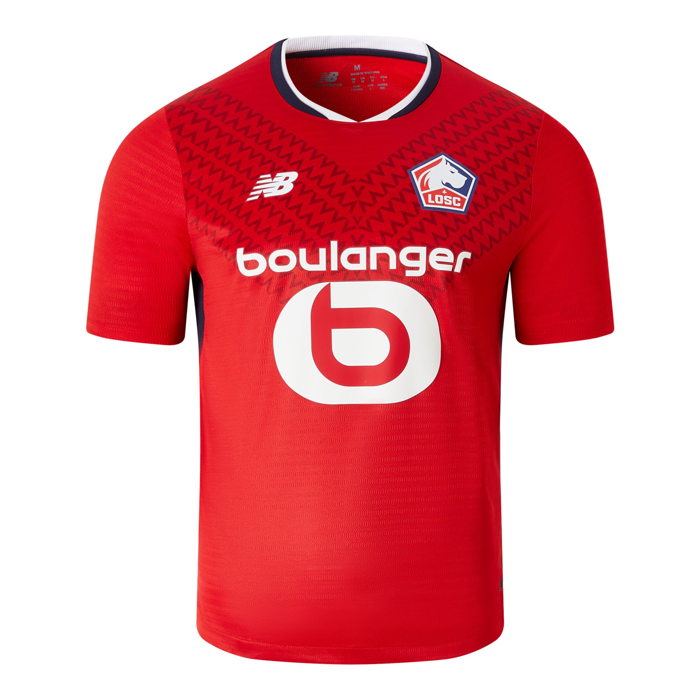 New Balance Bambino Lille LOSC Home Youth Short Sleeve Jersey, Poliestere, Taglia YM