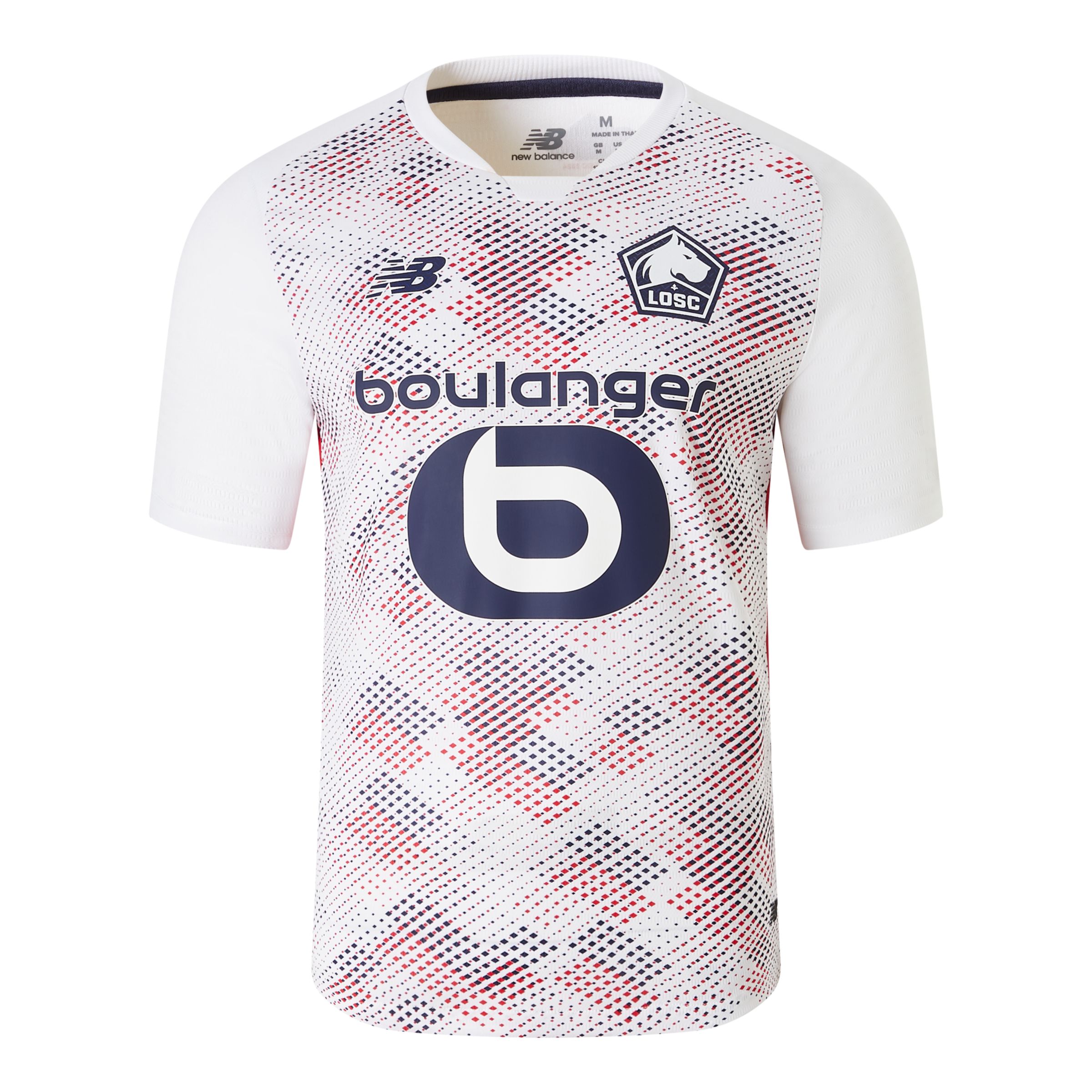 New Balance Bambino Lille LOSC Away Youth Short Sleeve Jersey in Nero, Poliestere, Taglia YL