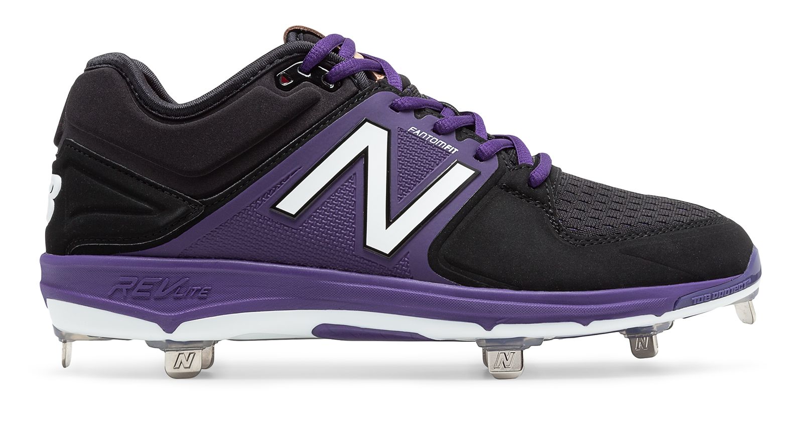 purple metal baseball cleats