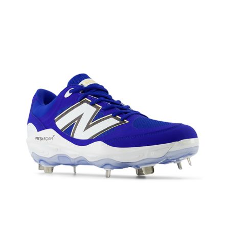 Blue and white new balance cleats best sale