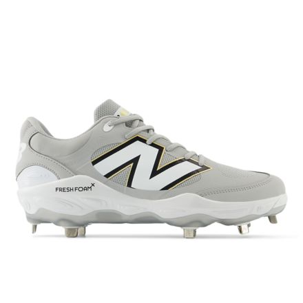 Grey new balance baseball cleats online