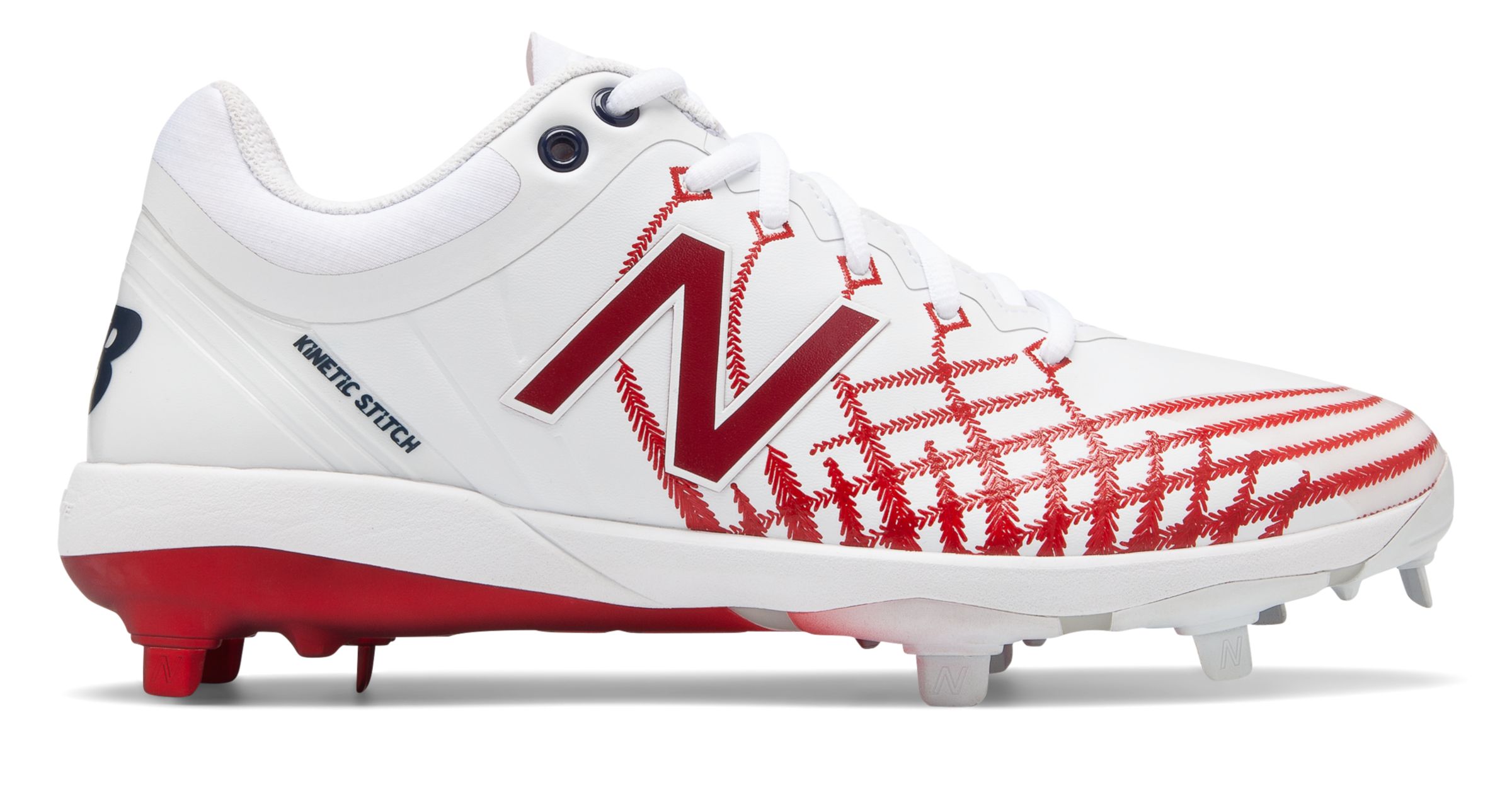 red and white new balance cleats