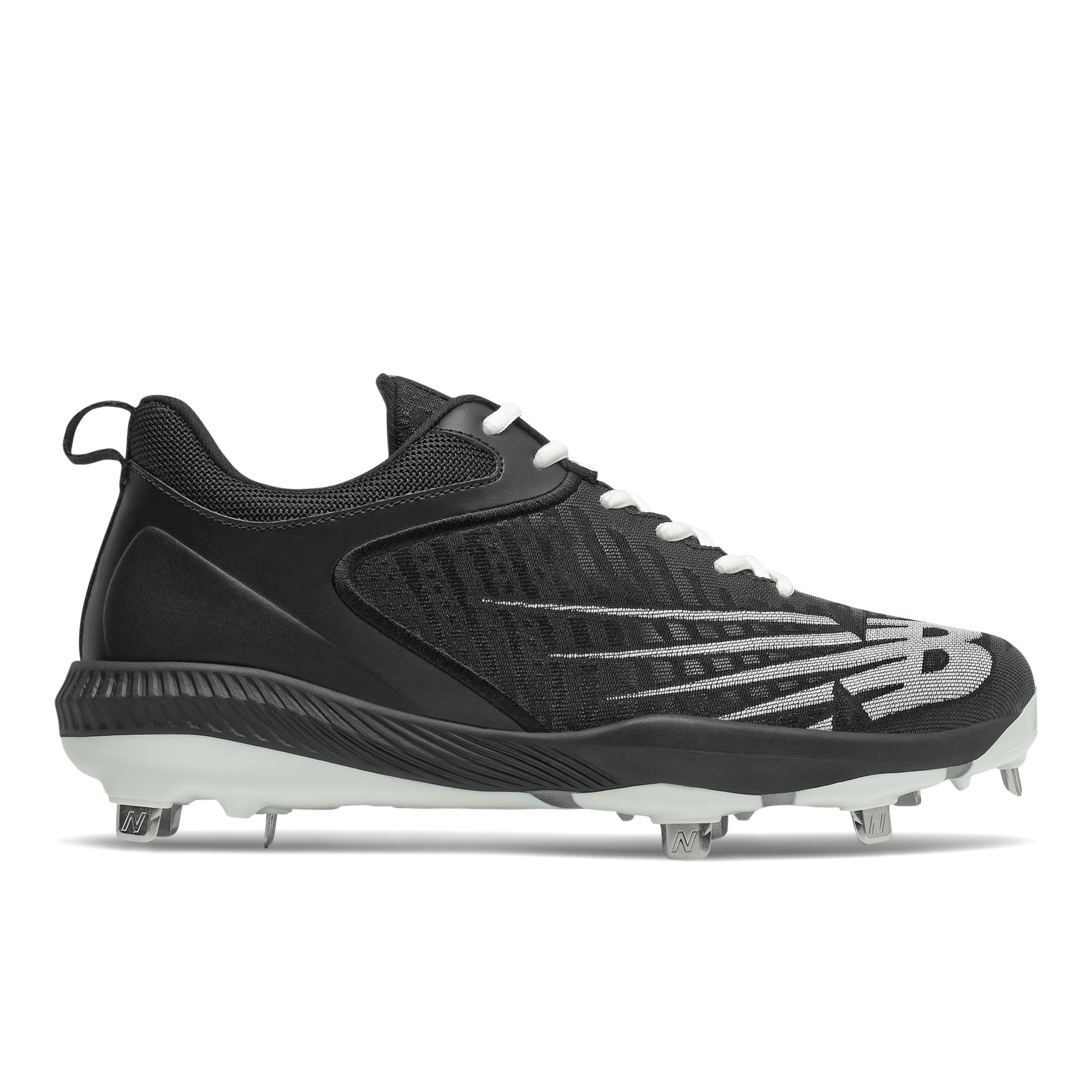 black and white new balance metal cleats