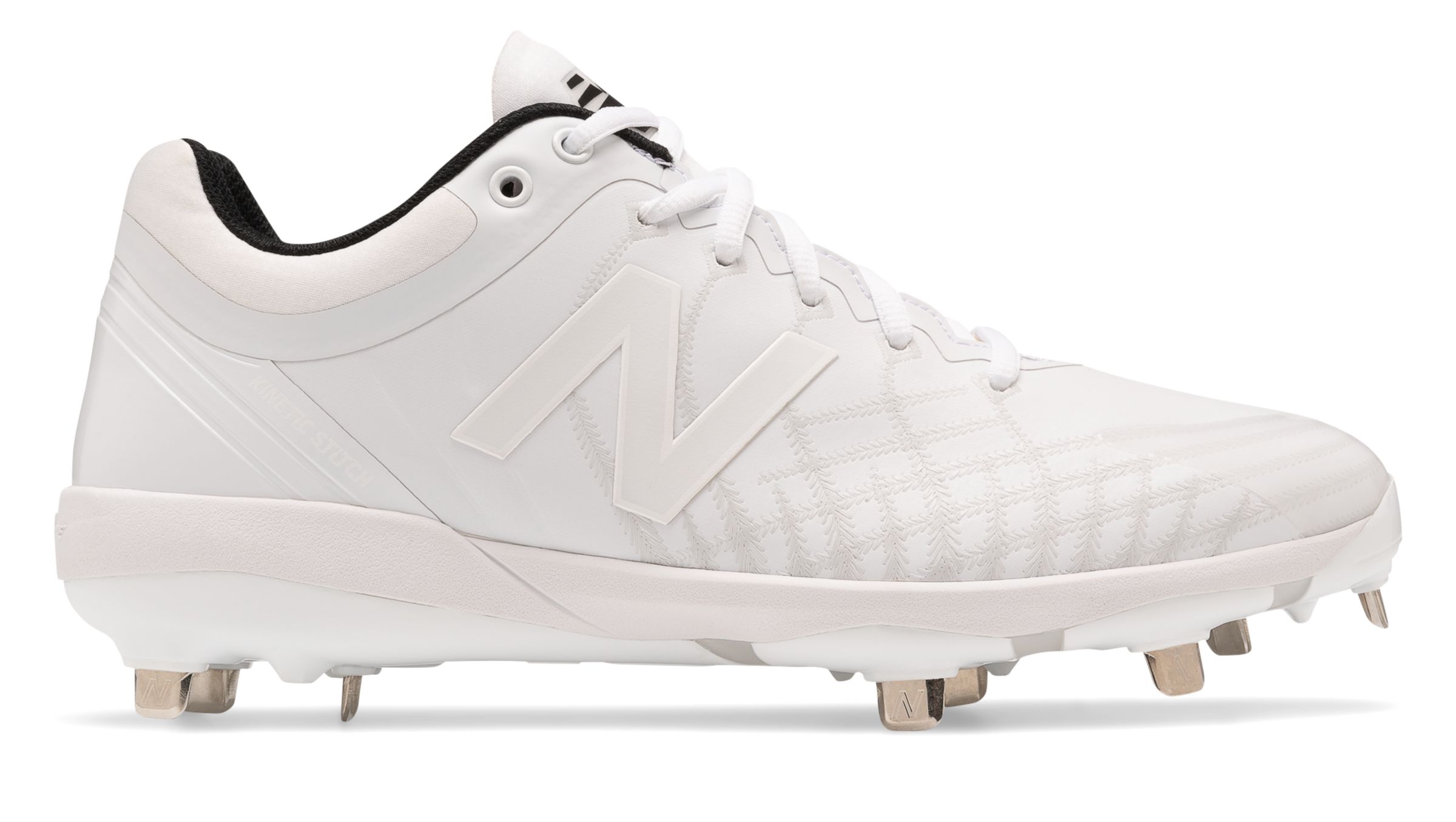 all white new balance cleats