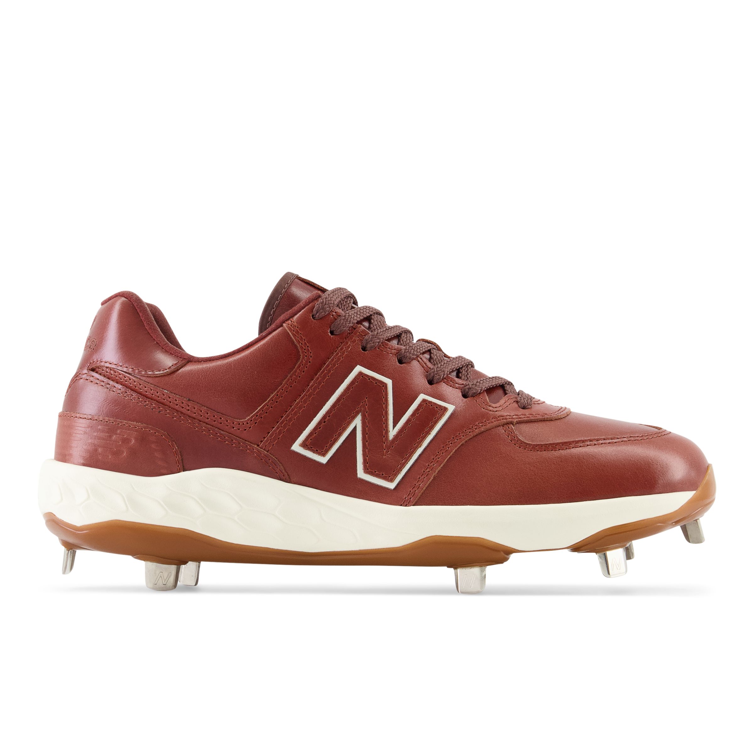 

New Balance Unisex Fresh Foam X 574 Lux Brown/White - Brown/White