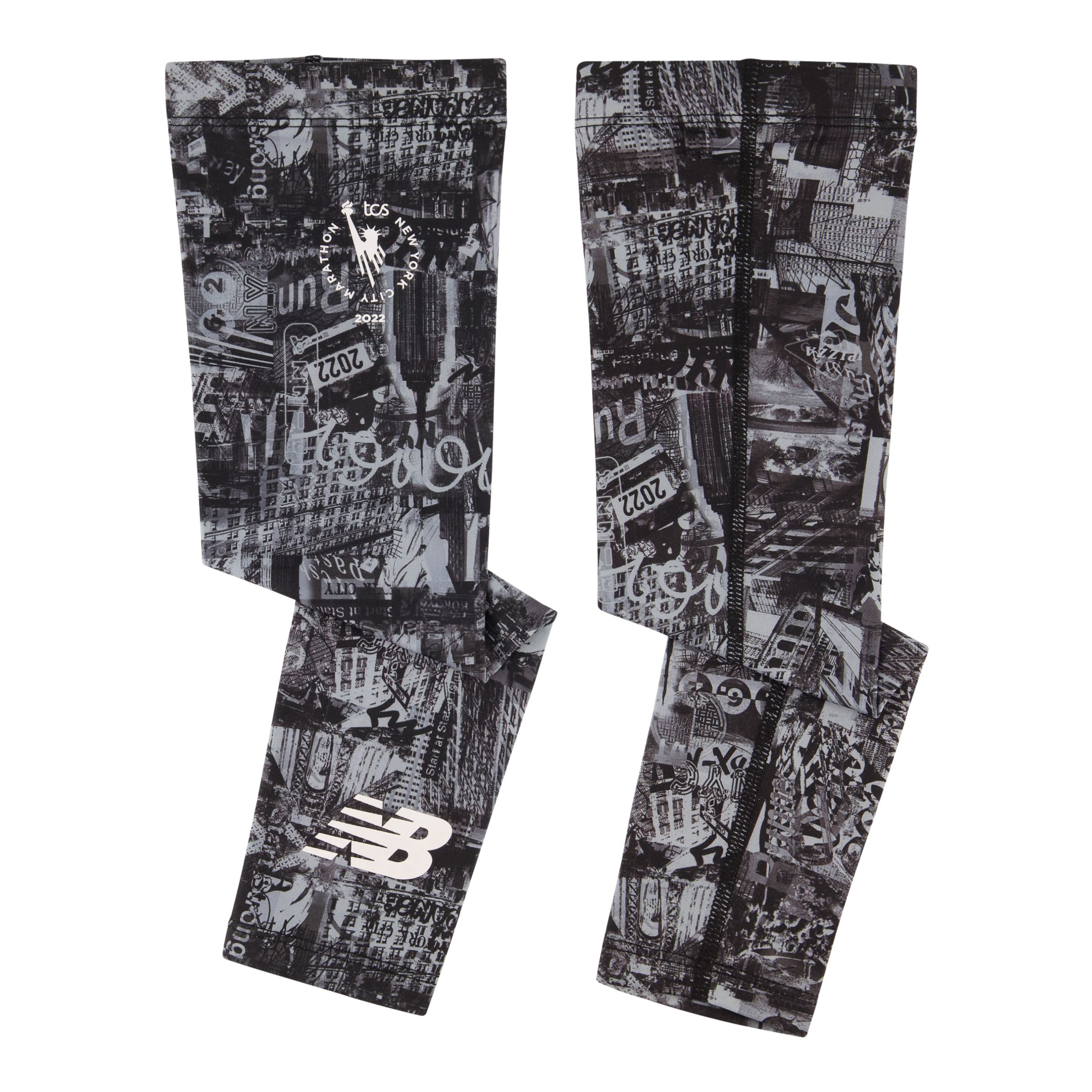 

New Balance Unisex NYC Marathon Performance Arm Sleeve Black/Grey - Black/Grey