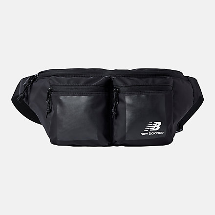 New Balance Dual Pocket Waist Bag, LAB23025BK image number null
