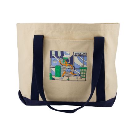 Brooklyn Half Canvas Tote