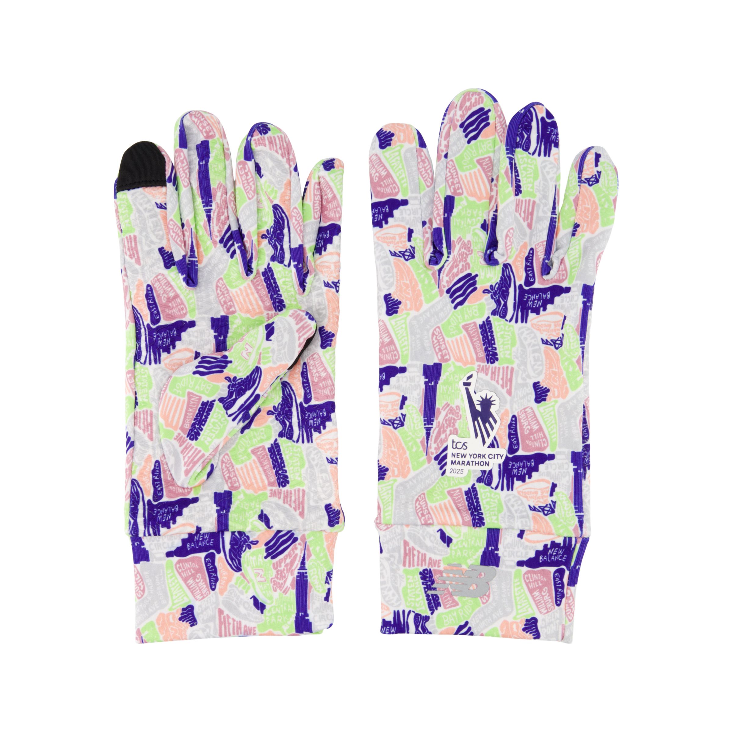 New Balance Unisex Nyc Marathon Lightweight Glove In Pattern