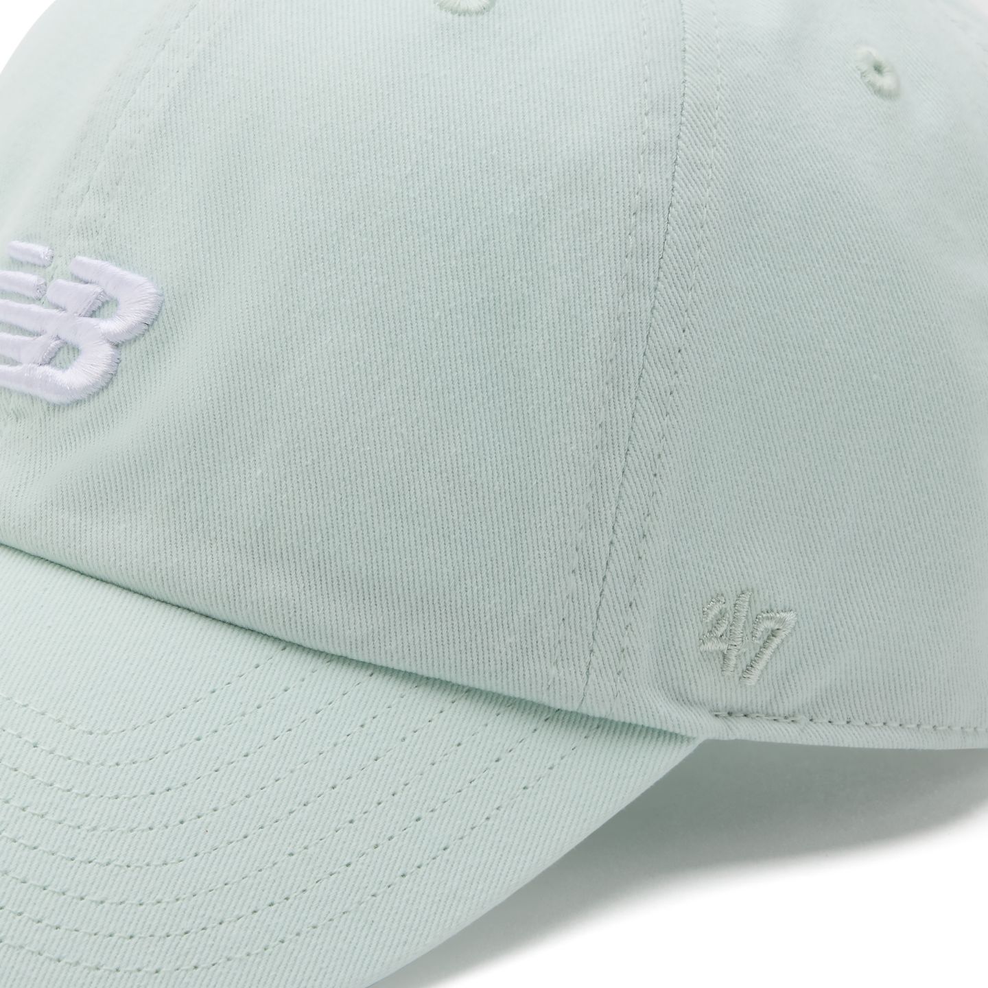 Мужской головной убор New Balance '47 Clean Up Hat, цвет: Нефритовый / Белый — фото 3