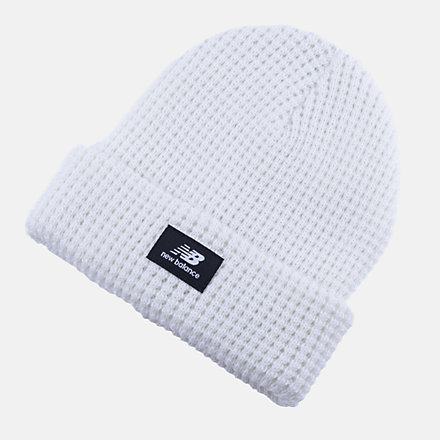 New Balance Waffle Knit Cuffed Beanie, LAH13033WT image number null