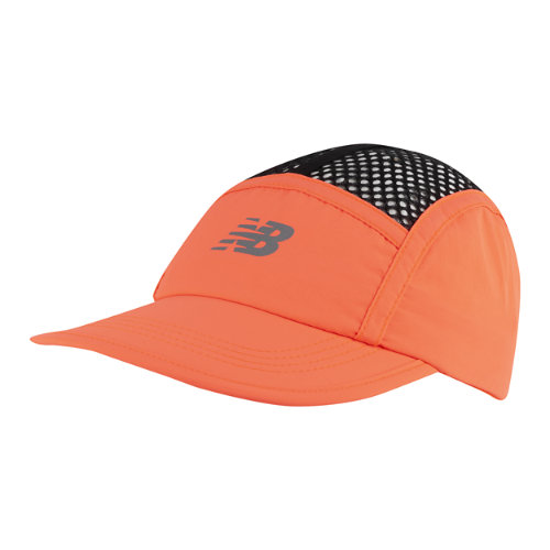 new balance unisexe chapeau running stash en orange, nylon, taille osz