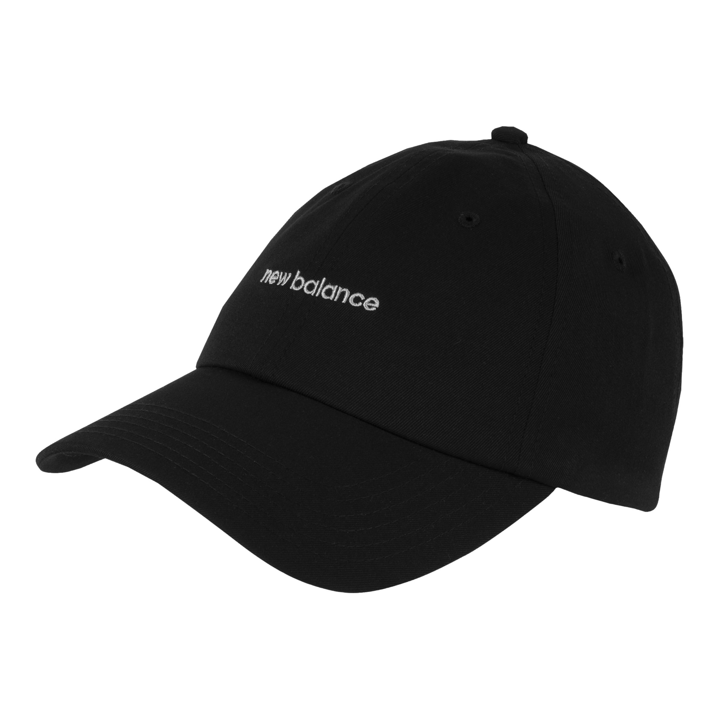 new balance enfant chapeau 6 panel linear logo en noir, polyester, taille osz