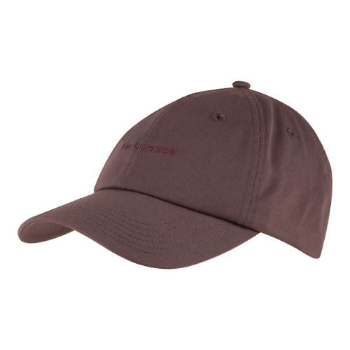 New Balance Unisex 6 Panel Linear Logo Hat In Brown