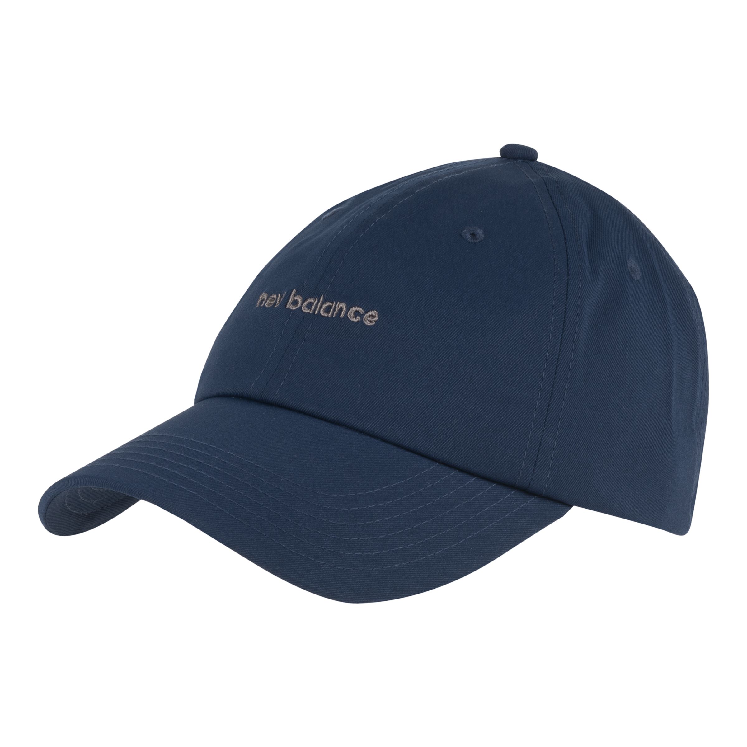 new balance unisexe chapeau 6 panel linear logo en bleu, polyester, taille osz