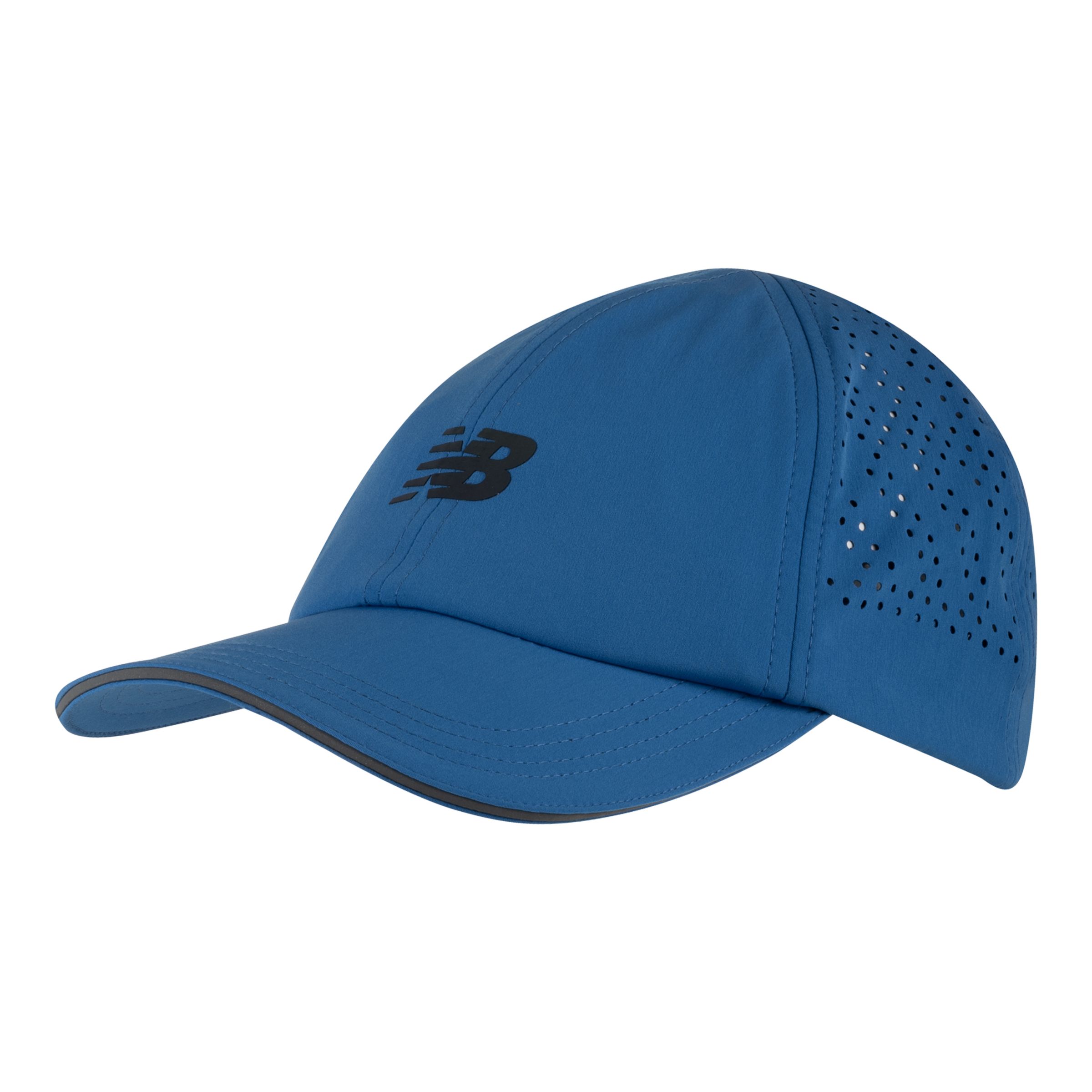 new balance unisexe 6 panel laser performance hat en bleu, nylon, taille osz