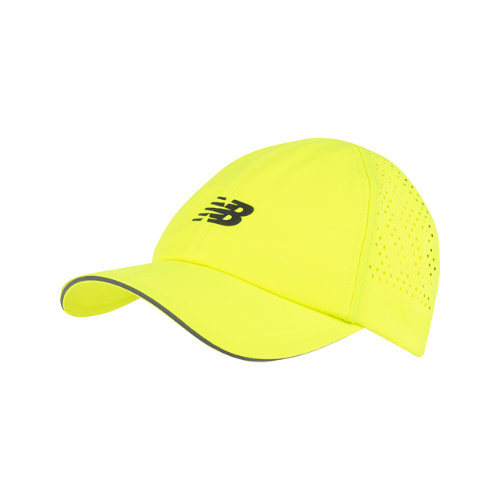new balance unisexe 6 panel laser performance hat en jaune, nylon, taille osz