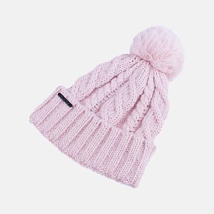New Balance Lux Knit Pom Beanie, LAH23118PIE image number null