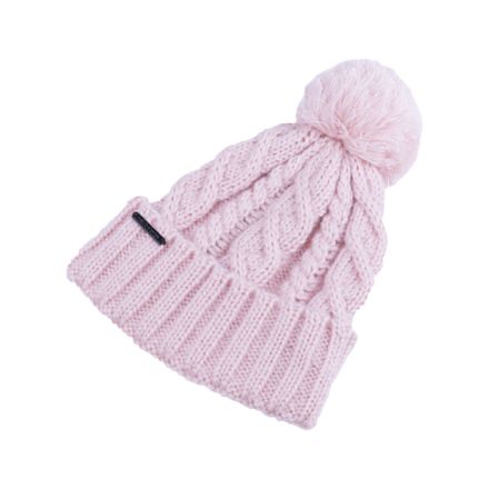 Rose Pink Beanie - Cable Knit Hat - Pom Pom Beanie - Cable Beanie - Lulus