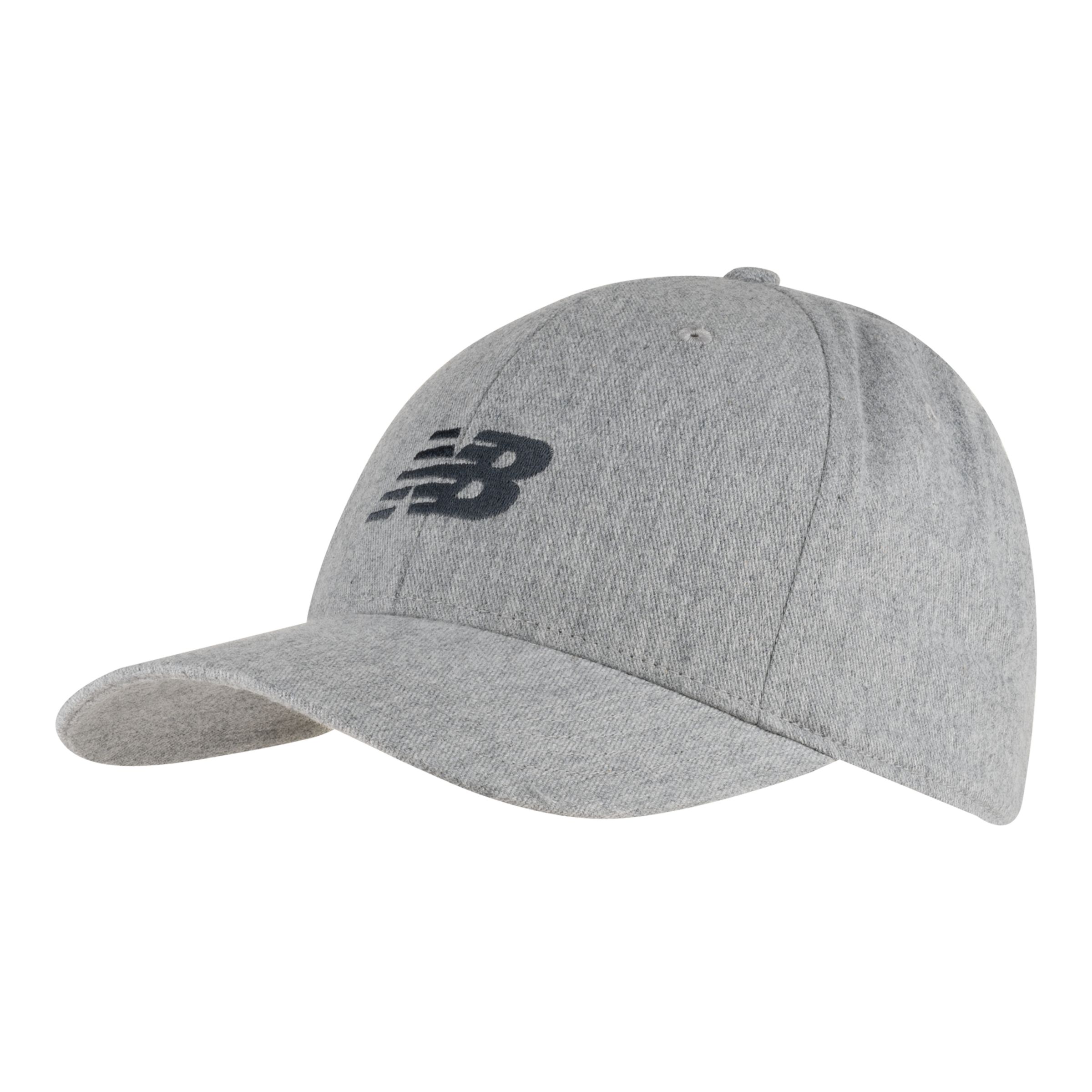 New Balance Unisex 6 Panel Structured Snapback in Grey Cotton, size OSZ