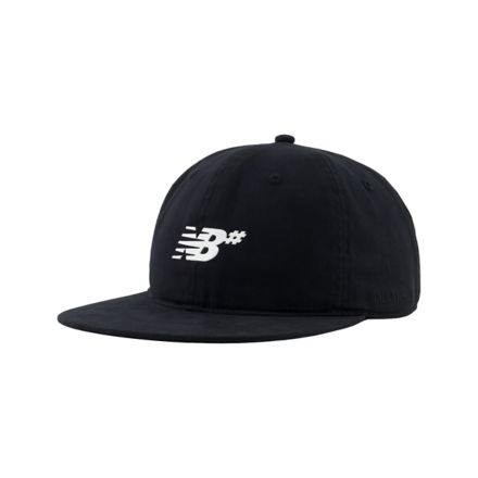 NB Numeric 6 Panel Deconstructed Flat Brim, BLACK, LAH43007BK