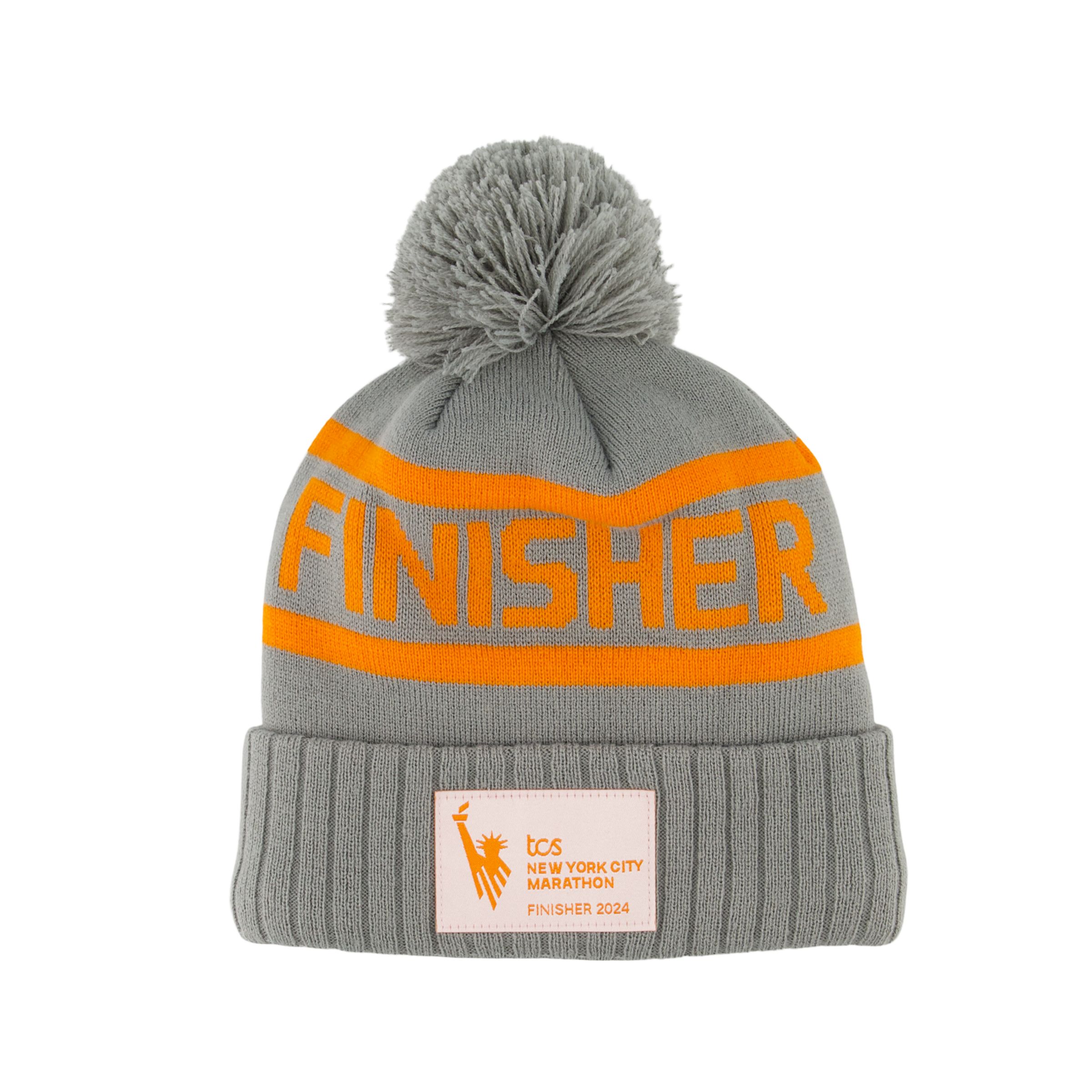 

New Balance Unisex NYC Marathon Finisher Pom Beanie Orange - Orange