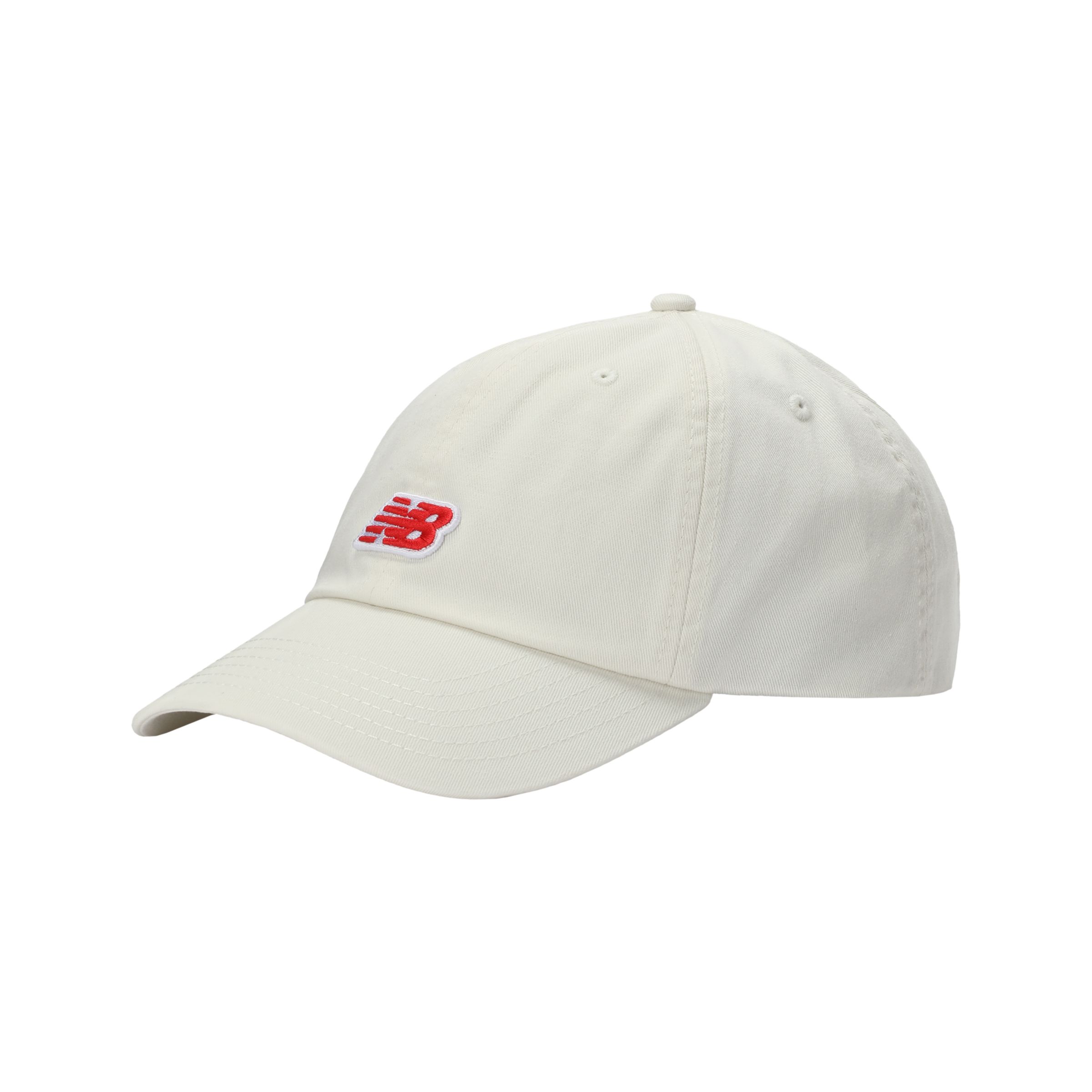 New Balance Unisex 6 Panel NB Patch Logo Hat in White Cotton, size OSZ