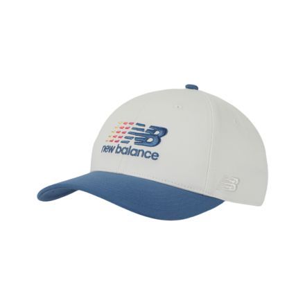 6 Panel Structured Athletics Multi Color Logo, SEA SALT, LAH51015SST