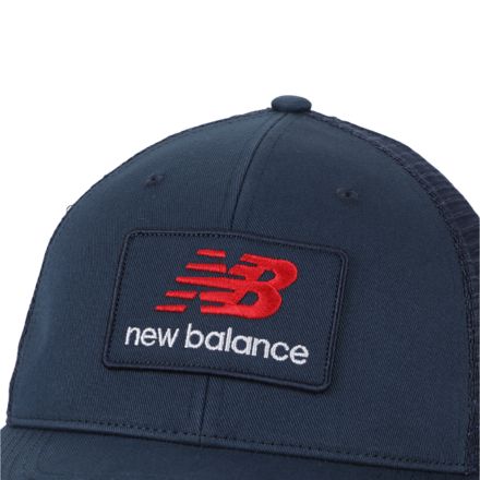 キャップ New Balance Stacked Wappen logo ball cap 5FT2285 New Balance Men's Stacked Patch Logo Trucker Cap | Academy