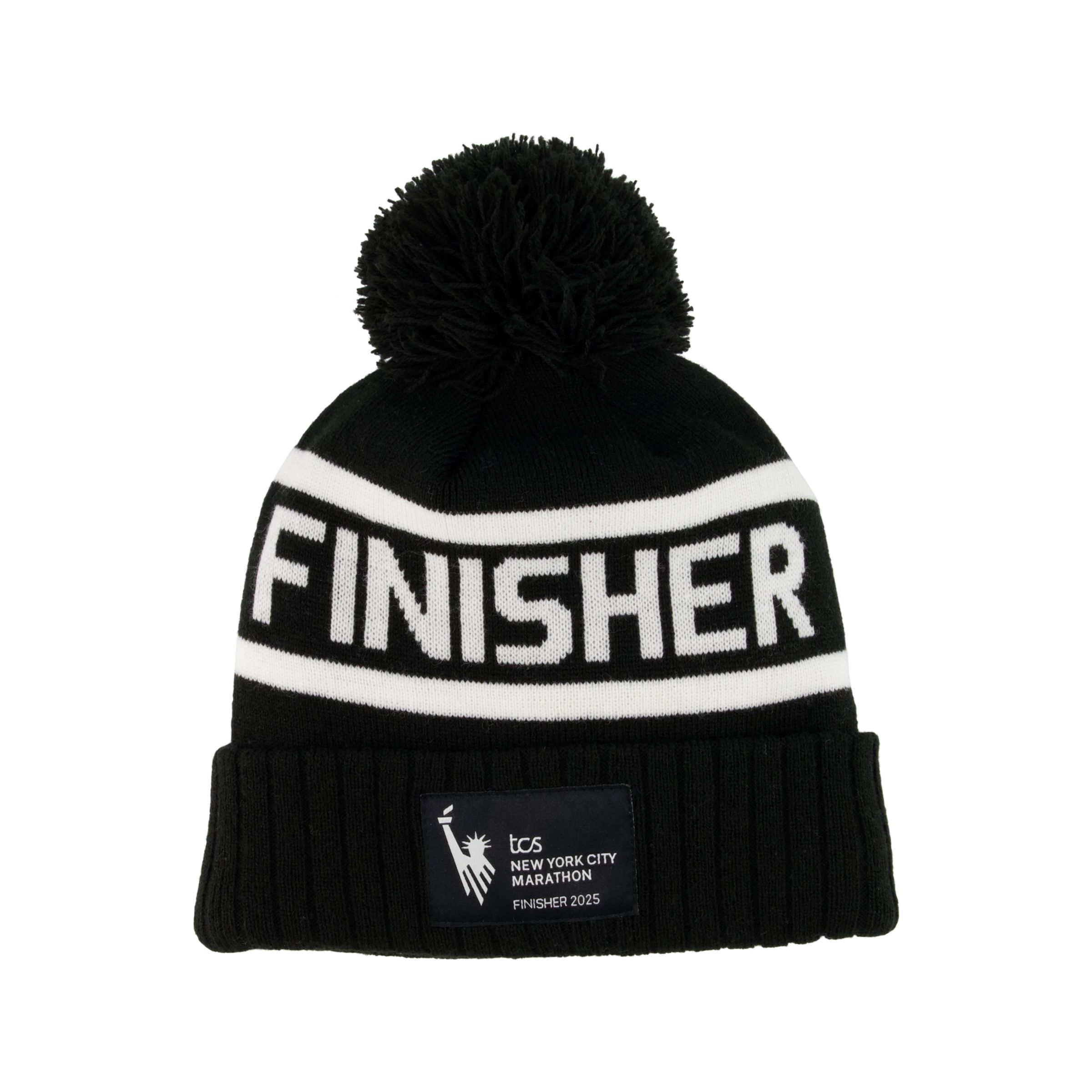 New Balance Unisex Nyc Marathon Finisher Pom Beanie In Black