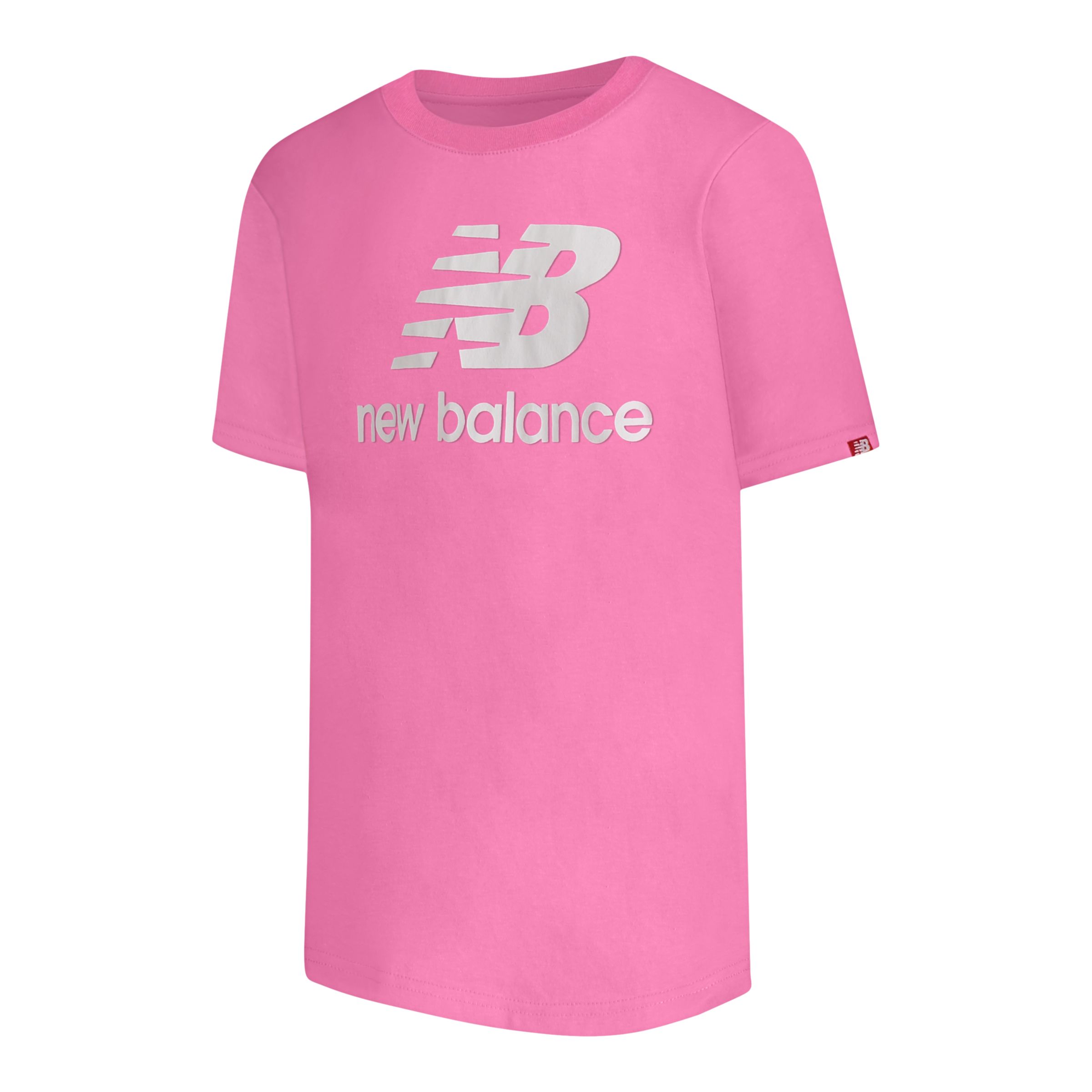 New Balance Enfant Essentials Logo Tee en Pink/Rose, Cotton, Taille M