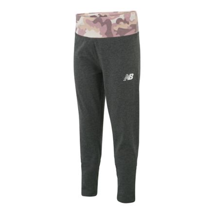 Girls Cotton Spandex Stacked Logo Legging, HEATHER CHARCOAL, LAK23Q18HC