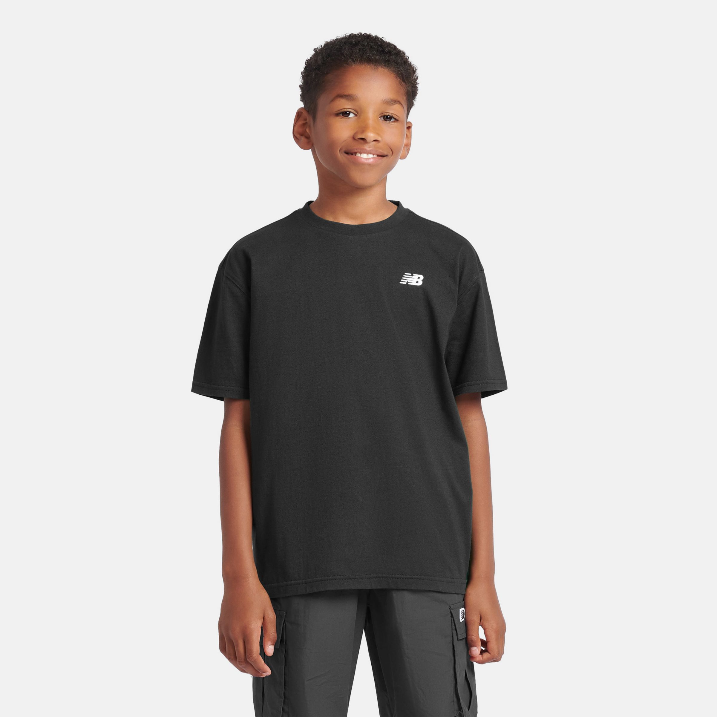 New Balance Kids' Jersey Small Logo T-shirt In Black