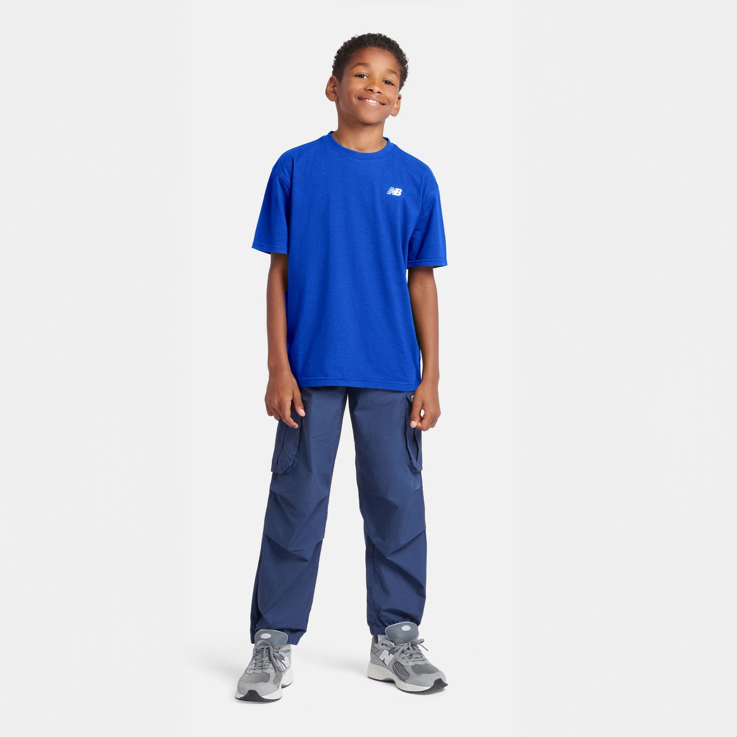 Детская футболка New Balance Jersey Small Logo, цвет: Королевский синий — фото 2