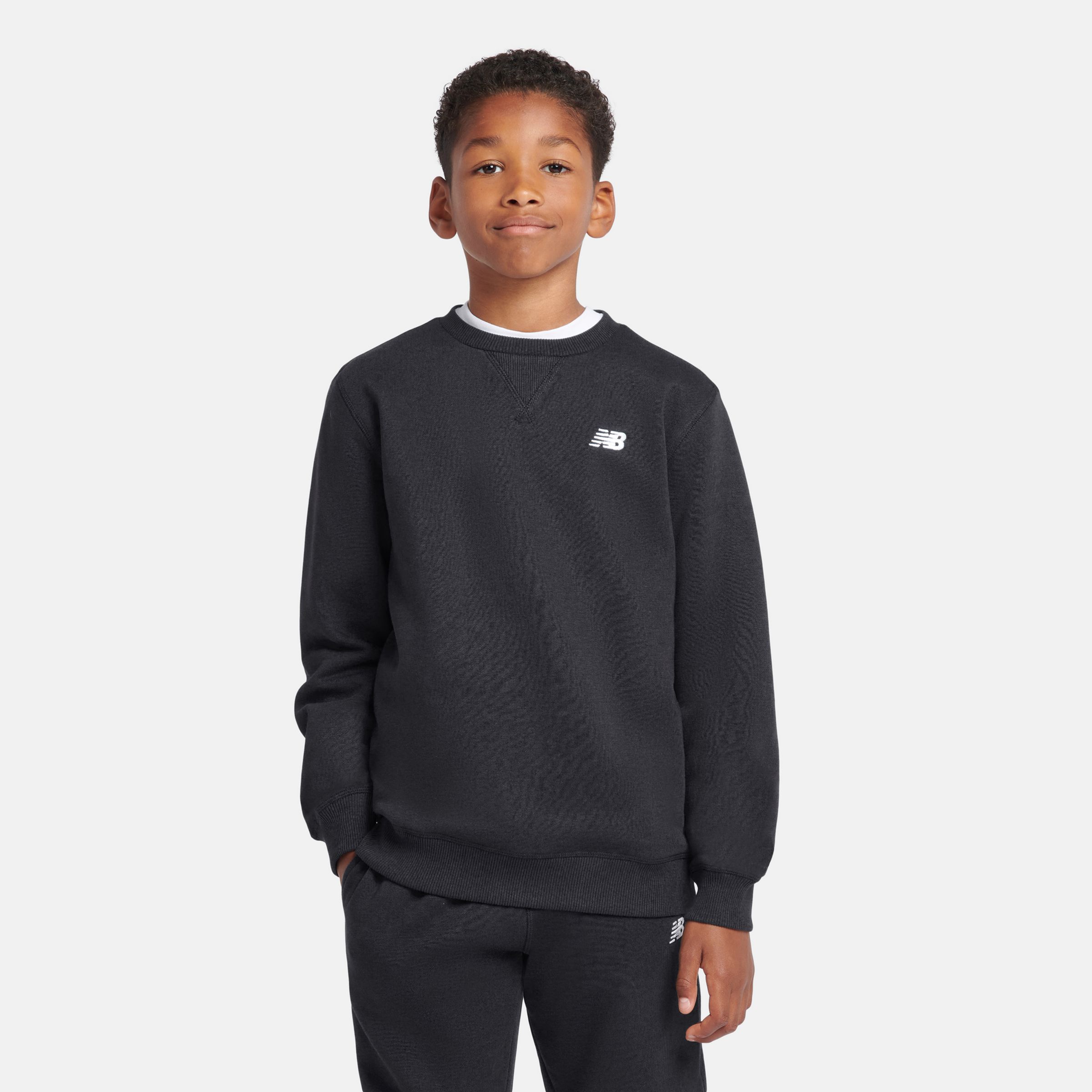 Brush Back Small Logo Crew