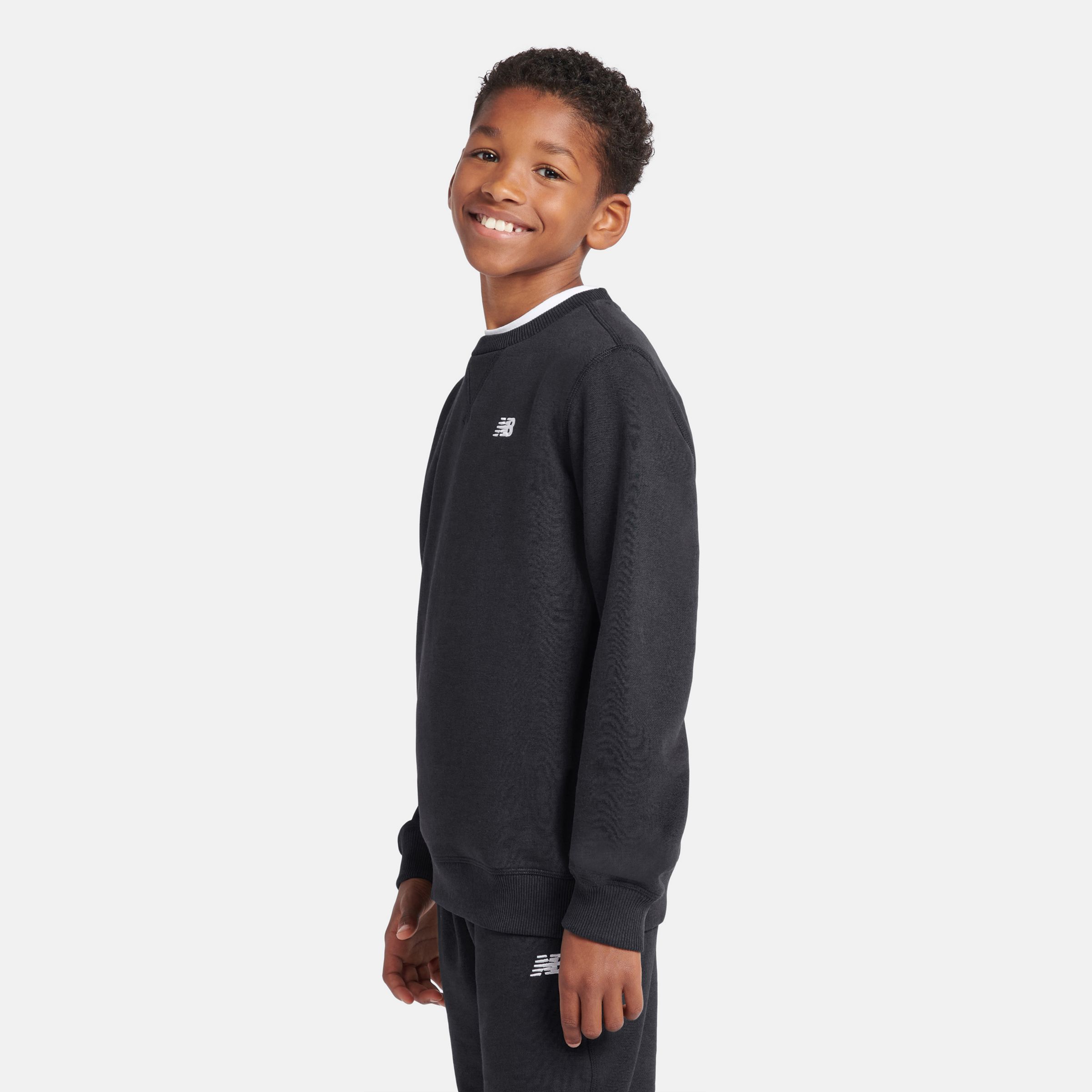 Brush Back Small Logo Crew