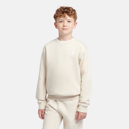 Brush Back Small Logo Crew, LINEN, LAKB0002LIN