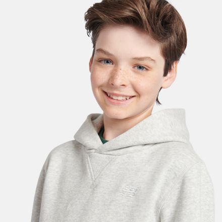 Brush Back Small Logo Hoodie