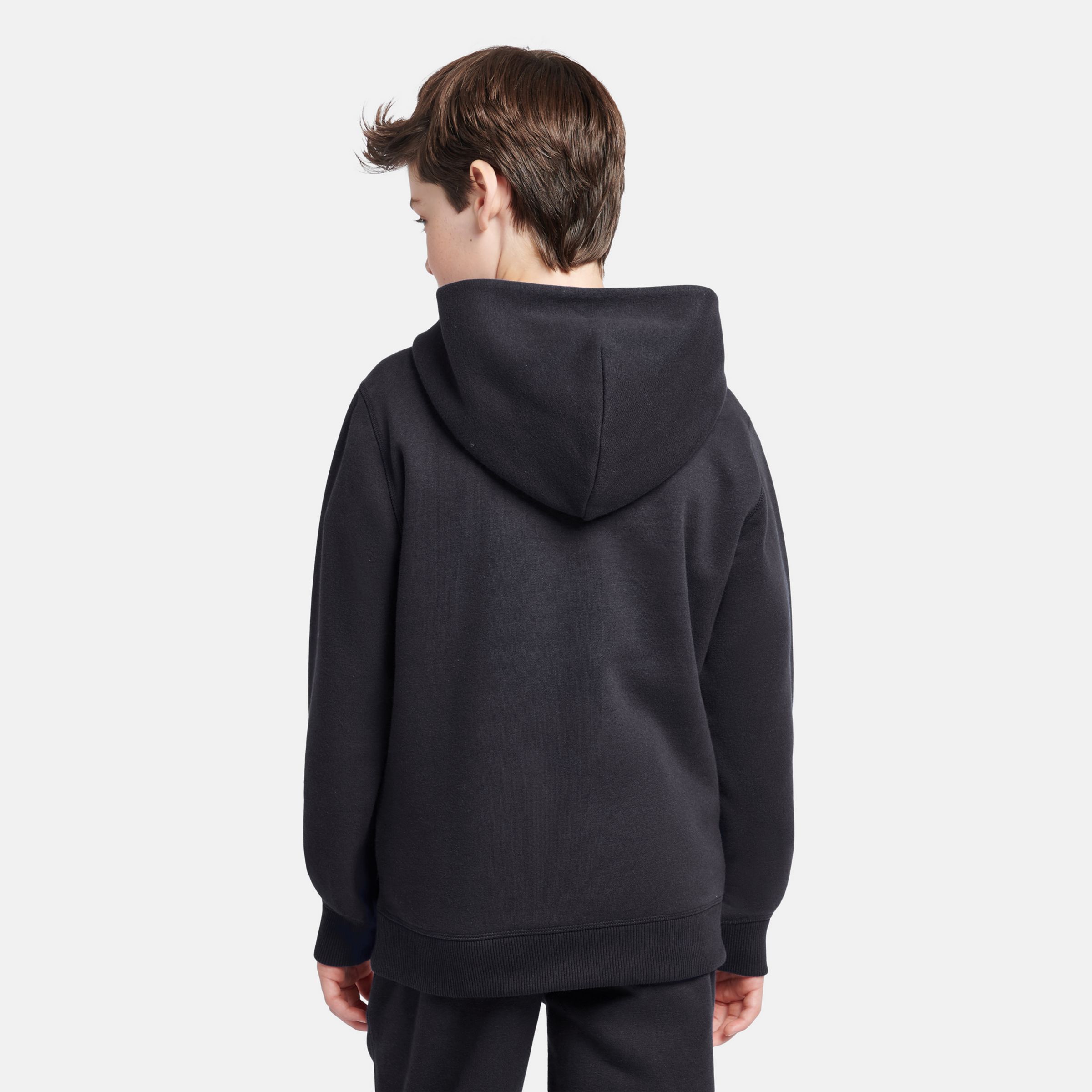 Brush Back Small Logo Hoodie