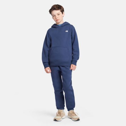 Brush Back Small Logo Hoodie, Athletic Grey Heather, LAKB0003NNY