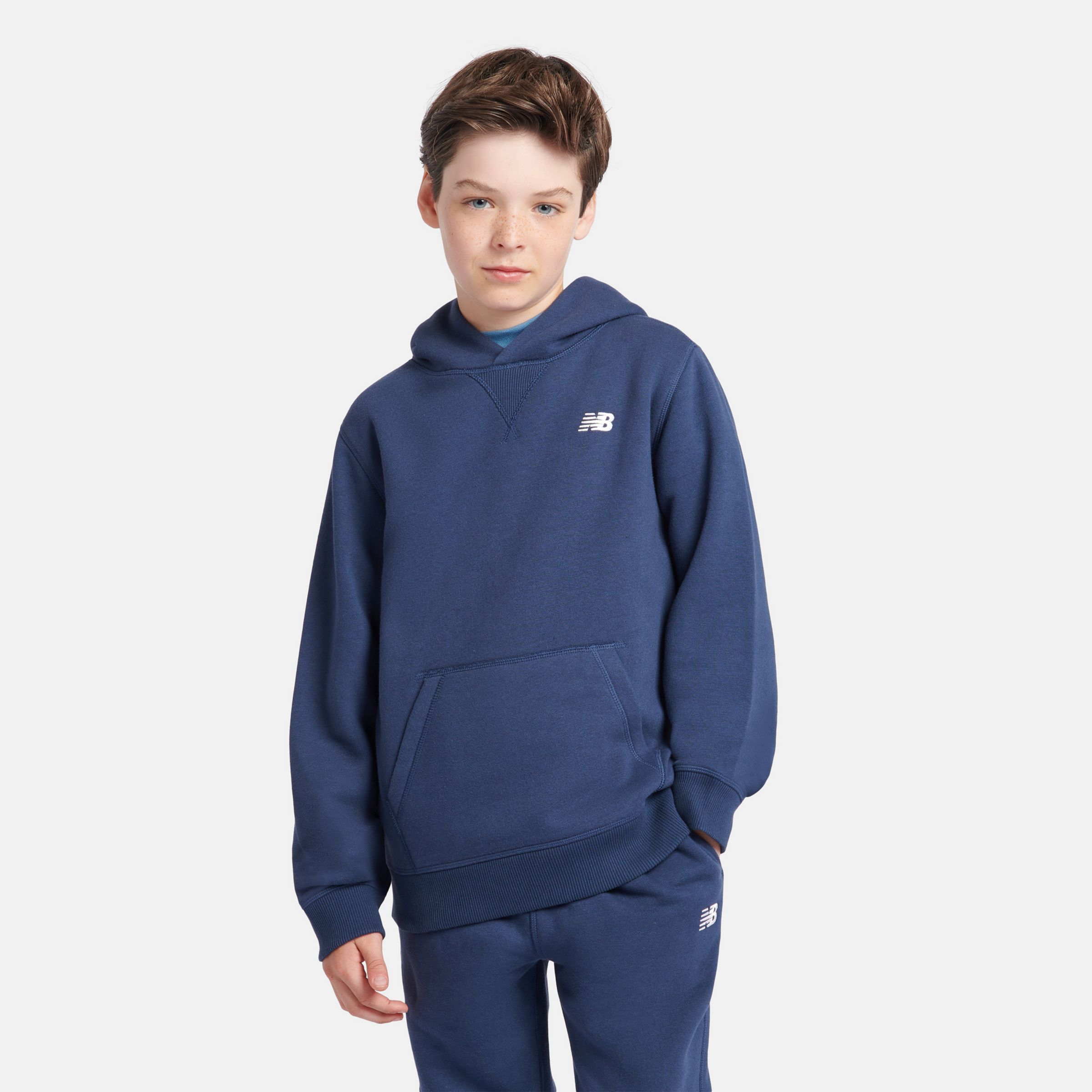Brush Back Small Logo Hoodie