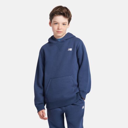 Brush Back Small Logo Hoodie, Athletic Grey Heather, LAKB0003NNY